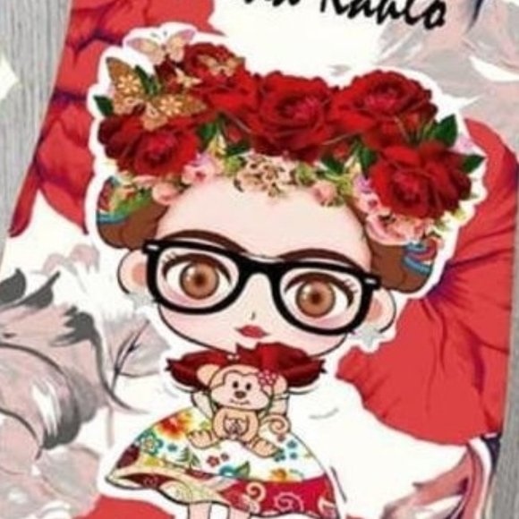 Mexican Frida Rosas Rojas Dress Bodycon Stretchy - Picture 2 of 4